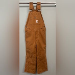 Carhartt- Washed Duck Lined Bib Overall - Boys